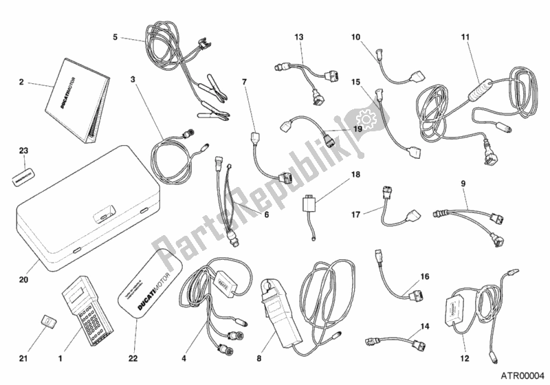 All parts for the Check Intrument Mathesis of the Ducati Superbike 748 S 2001